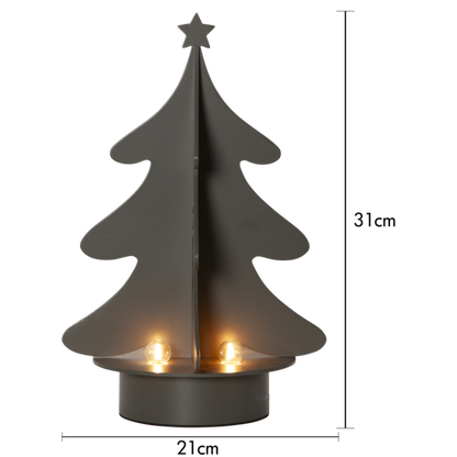 Adventsljusstake Julgran Grågrön 31 cm