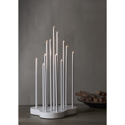 Adventsljusstake Buzz 43 cm Vit