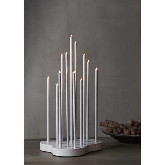 Adventsljusstake Buzz 43 cm Vit