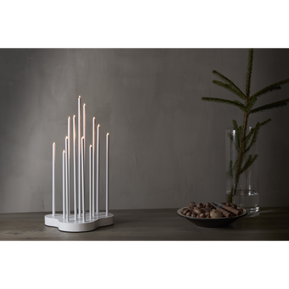 Adventsljusstake Buzz 43 cm Vit