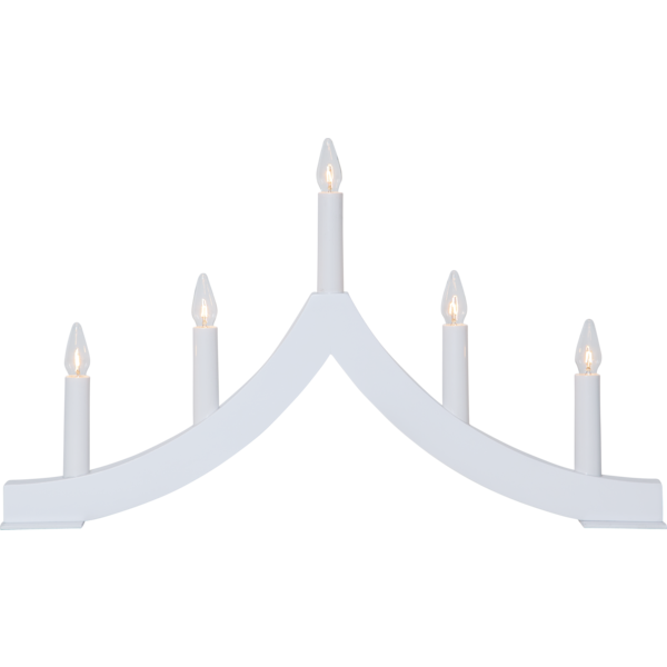 Adventsljusstake Pagod 45x6x27 cm vit