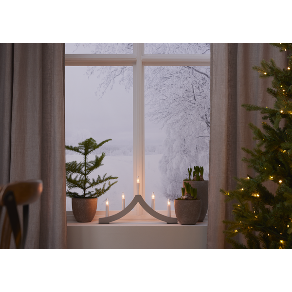 Adventsljusstake Pagod 45x6x27 cm beige