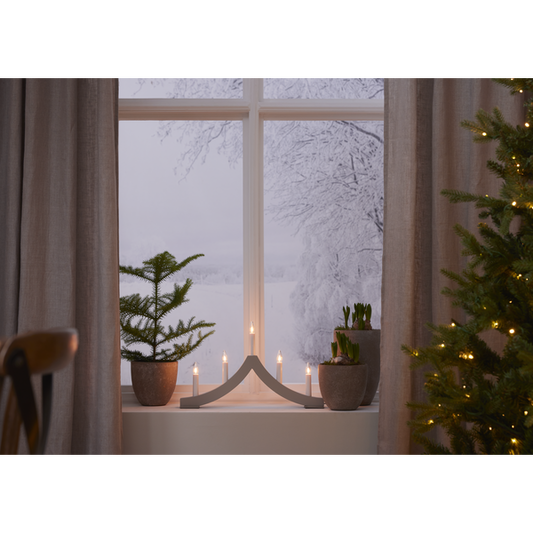 Adventsljusstake Pagod 45x6x27 cm beige