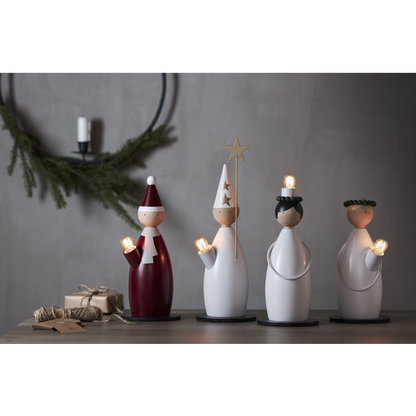 Adventsljusstake Nisse 28 cm