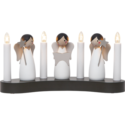 Adventsljusstake Ängel kör 31x15x8 cm