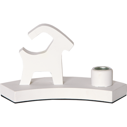 Julljusstake Bock 18x10x6,5 cm Vit