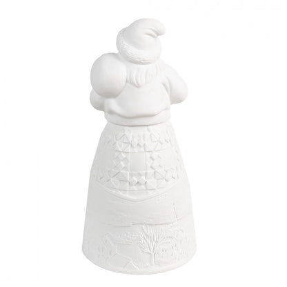 Belysning Jul Jultomte med LED-belysning Ø 9x19 cm Vit porslin