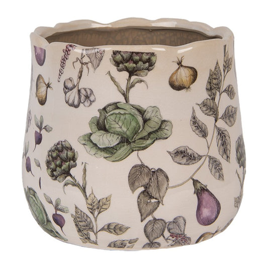 Blomkruka Grönsaker Ø 18x16 cm Beige Keramik
