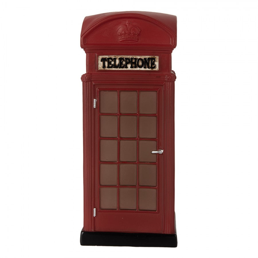Bordslampa Telefonkiosk röd LED 23x10x10 cm