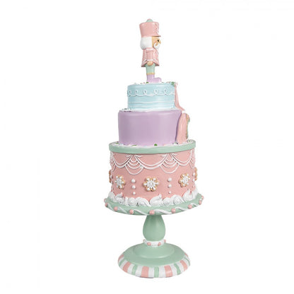 Juldekoration Nötknäppare Tårta 42 cm Pastell