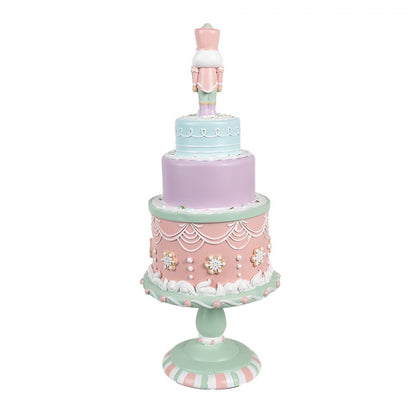 Juldekoration Nötknäppare Tårta 42 cm Pastell