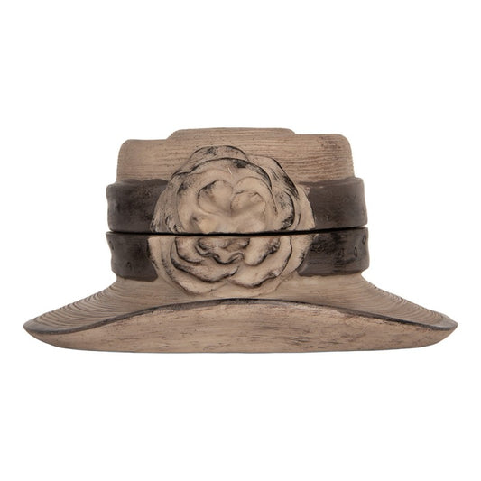 Dekoration Smyckesbox Hatt Ø 22x11 cm Brun