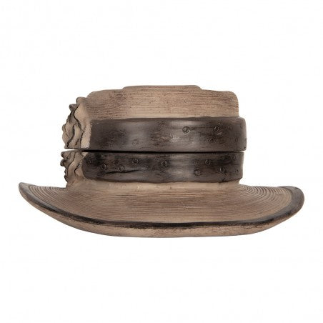 Dekoration Smyckesbox Hatt Ø 22x11 cm Brun