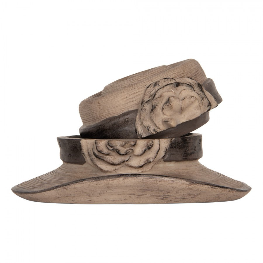 Dekoration Smyckesbox Hatt Ø 22x11 cm Brun