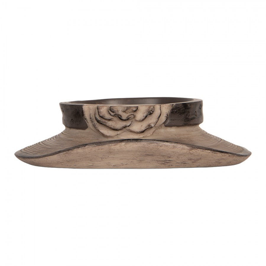 Dekoration Smyckesbox Hatt Ø 22x11 cm Brun