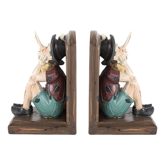 Dekoration Bokstöd Set med 2 Pinocchio 24x11x17 cm