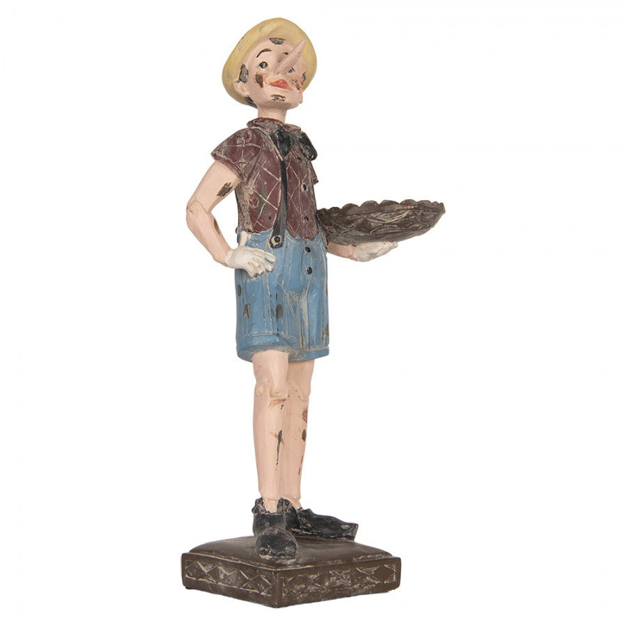 Dekoration Pinocchio med fat 31 cm