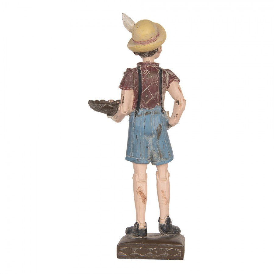 Dekoration Pinocchio med fat 31 cm