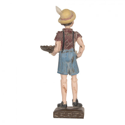 Dekoration Pinocchio med fat 31 cm