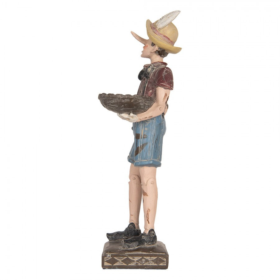 Dekoration Pinocchio med fat 31 cm