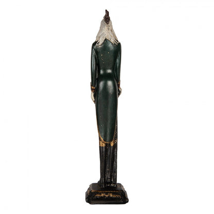 Dekoration figur tupp 7x7x31 cm Grön