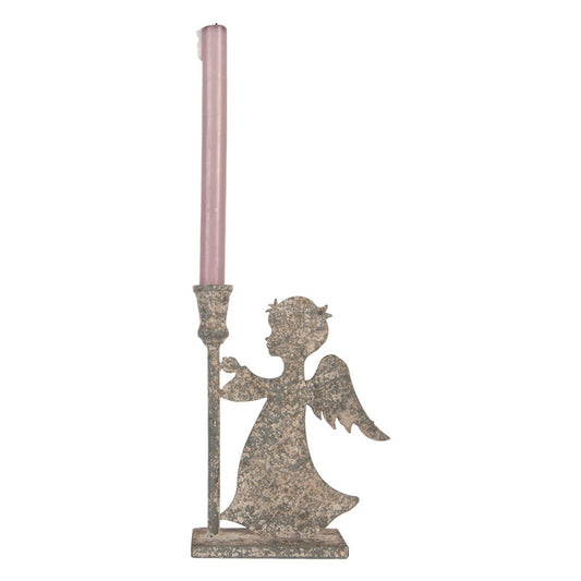 Ljusstake Ängel metall 22x8x28 cm