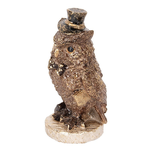Dekoration figur Uggla 14 cm Brun
