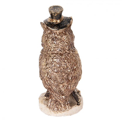Dekoration figur Uggla 14 cm Brun
