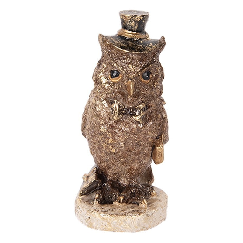 Dekoration figur Uggla 14 cm Brun