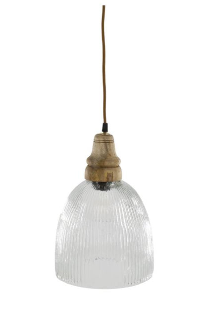 Taklampa m. trätopp H33/Ø23 cm