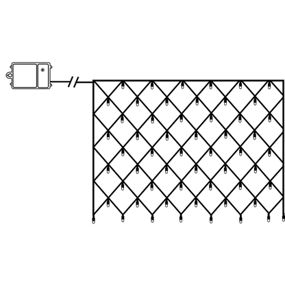 Juldekoration Utomhus Ljusnät flerfärgad 150x80 cm