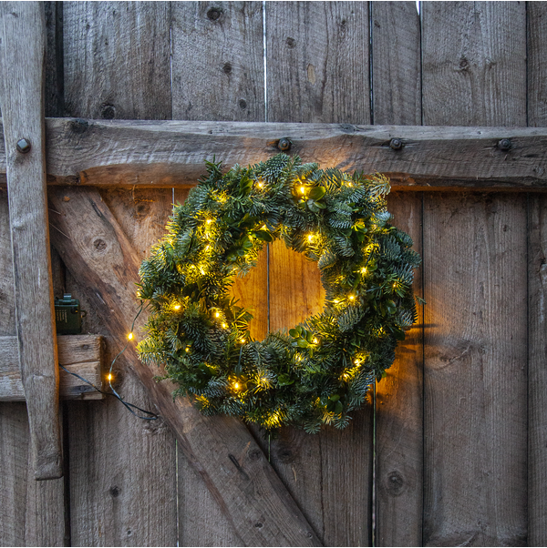 Juldekoration Utomhus Ljusslinga Grön kabel 720 cm