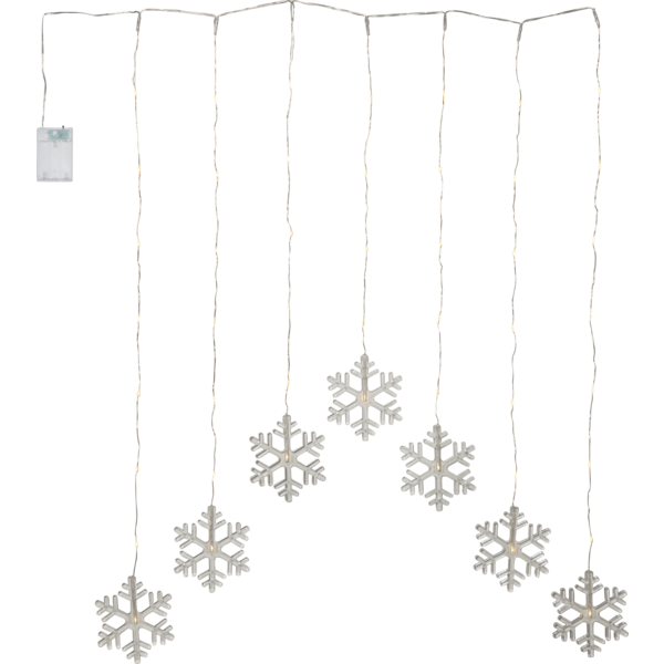 Belysning Jul Ljusgardin Snowflake 60x85 cm