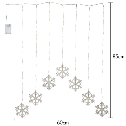 Belysning Jul Ljusgardin Snowflake 60x85 cm