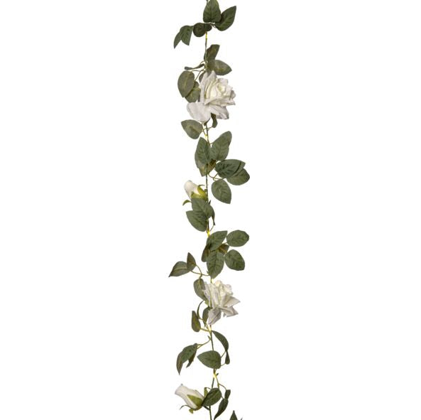 Div. belysning Ljusslinga rosor och blad 200 cm