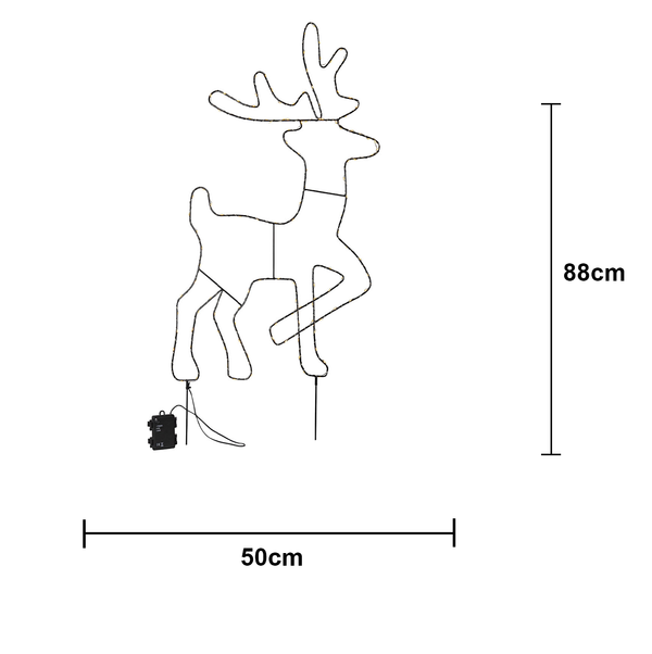 Juldekoration Utomhus Siluett Ren 50x88 cm