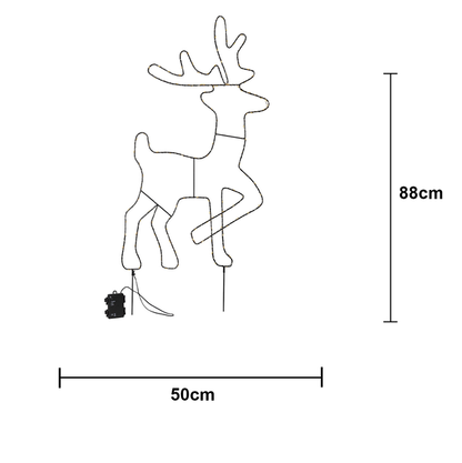 Juldekoration Utomhus Siluett Ren 50x88 cm