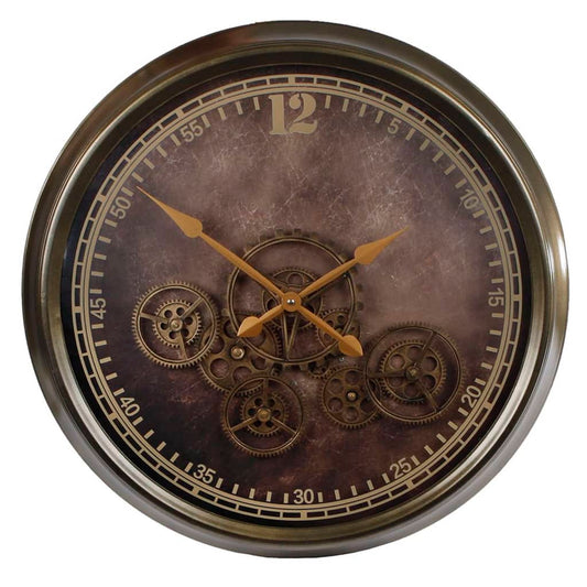 Väggklocka Vienna metall guld 62 cm