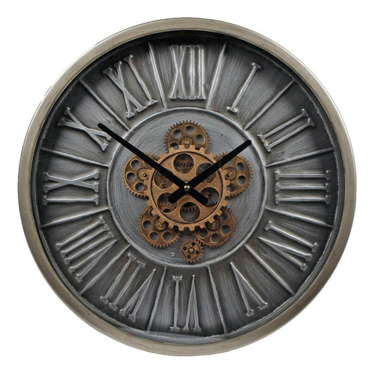 Väggklocka Hamburg stål Svart 46 cm