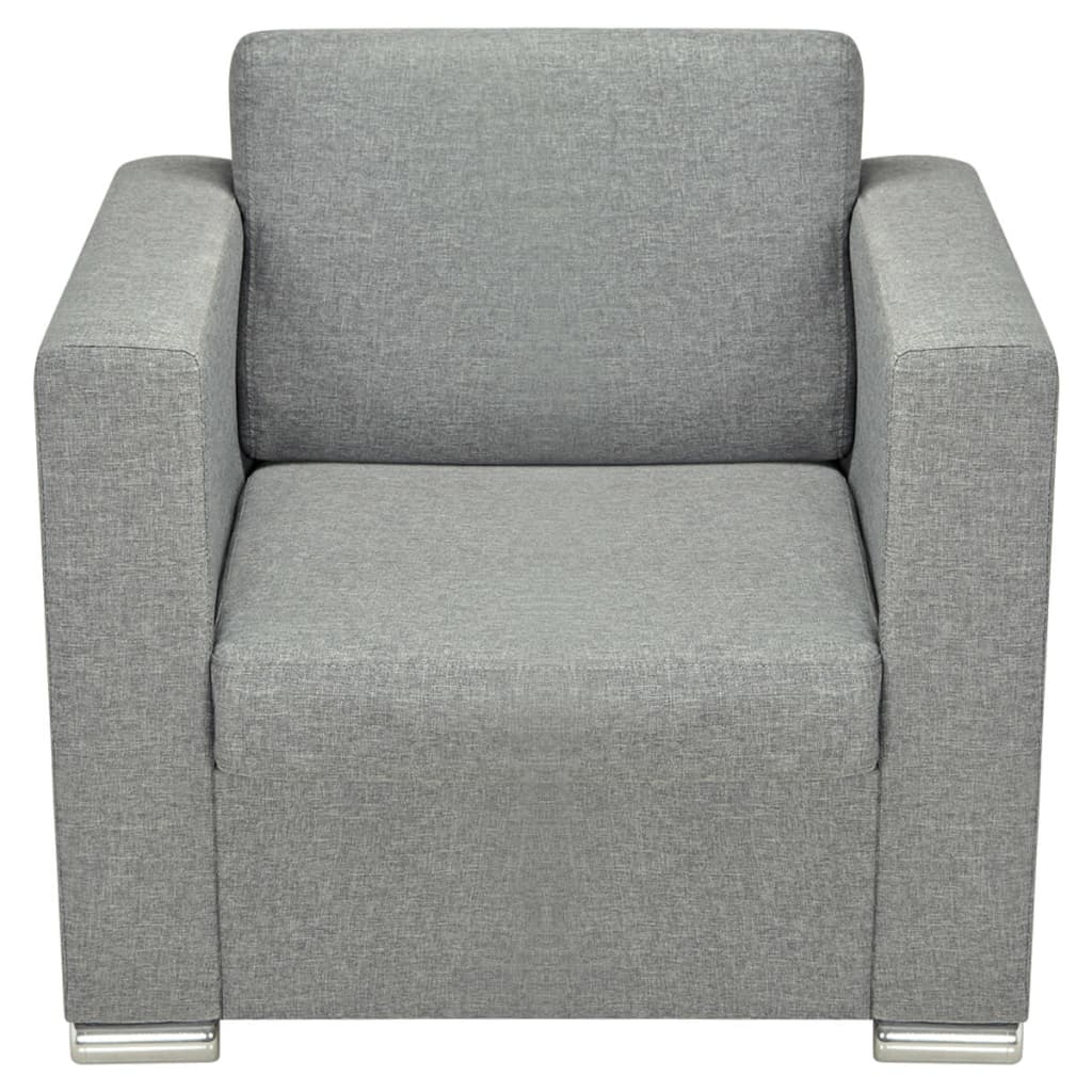 Fåtölj Ljusgrå tyg