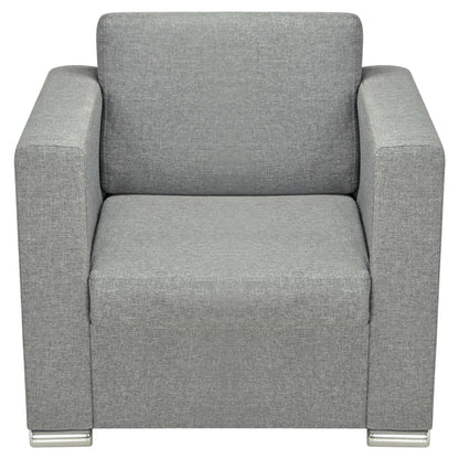 Fåtölj Ljusgrå tyg