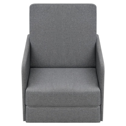 Fåtölj Ljusgrå Bäddfåtölj tyg