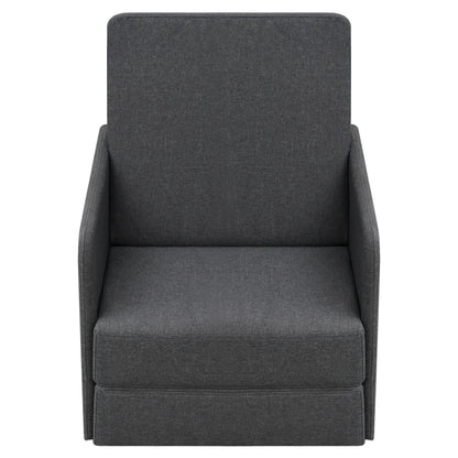 Fåtölj Mörkgrå Bäddfåtölj tyg