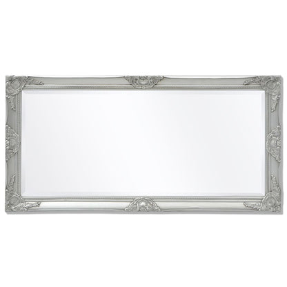 Väggspegel barockstil 120x60 cm silver