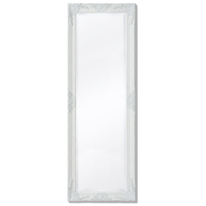 Väggspegel barockstil 140x50 cm vit