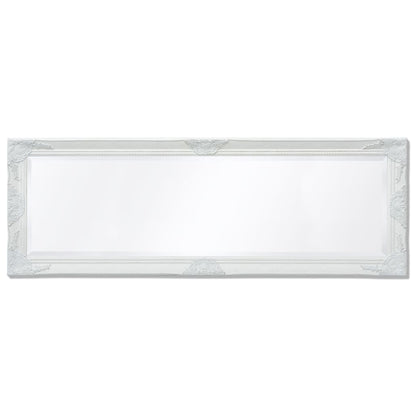 Väggspegel barockstil 140x50 cm vit