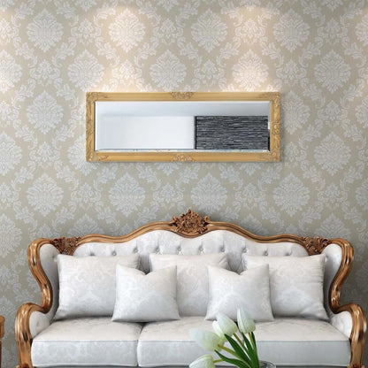 Väggspegel barockstil 140x50 cm guld