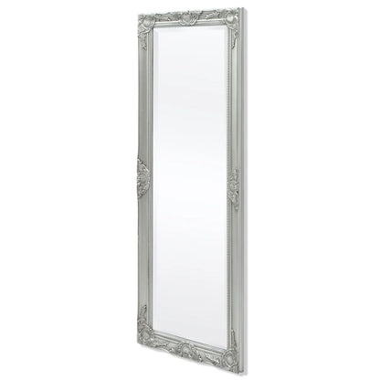 Väggspegel barockstil 140x50 cm silver