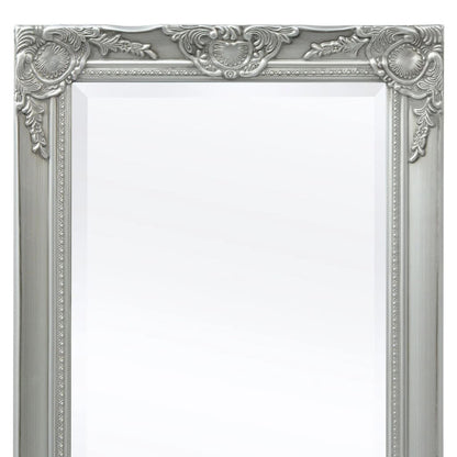 Väggspegel barockstil 140x50 cm silver