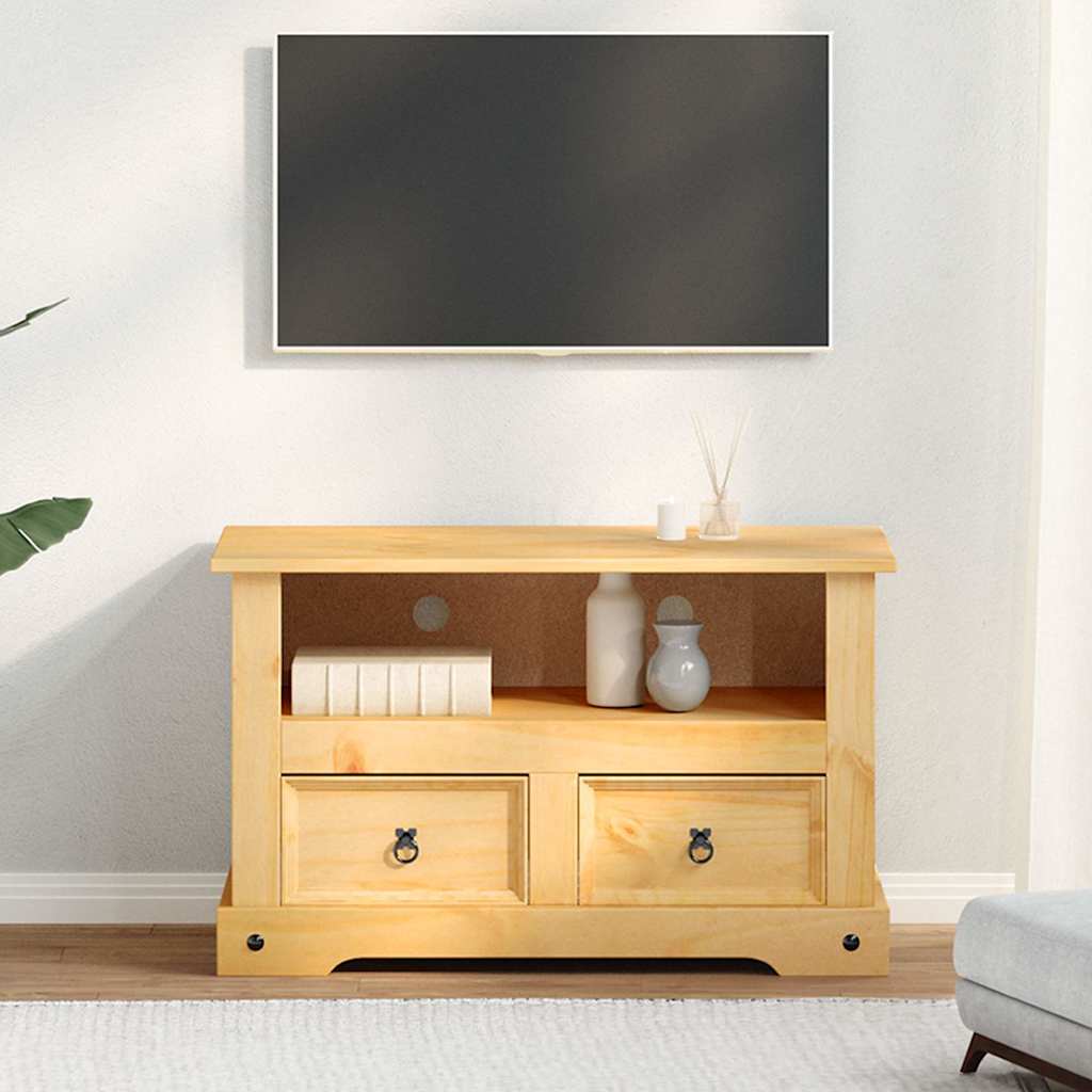 TV-Möbel Trä TV-Bänk mexikansk Coronastil furu 91x43x56 cm